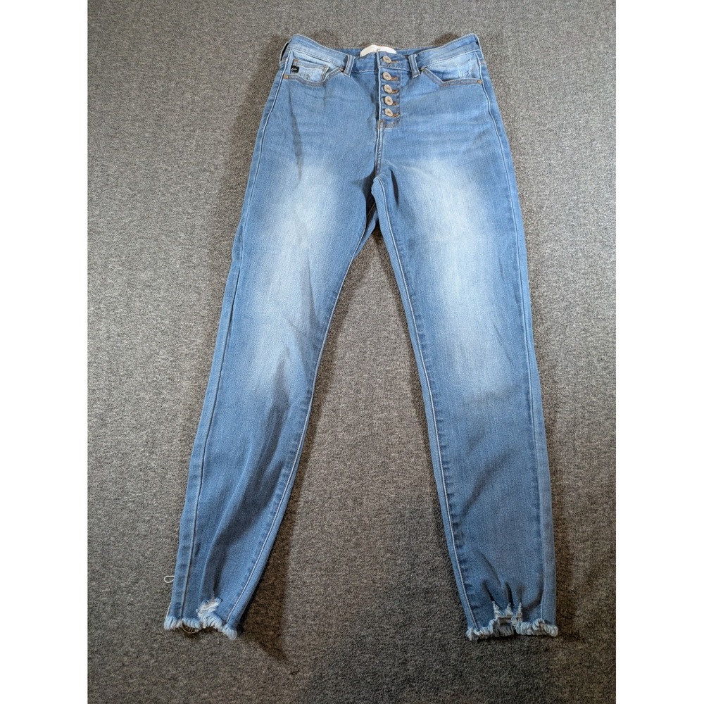 KanCan‎ Jeans Women's 7/27 Button Fly Denim Blue Estilo